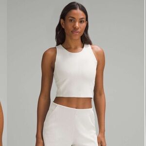 Lululemon Ribbed Softstreme Cropped Tank Top Bone